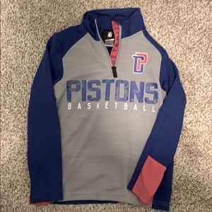 Detroit pistons quarter zip kids medium 5/6